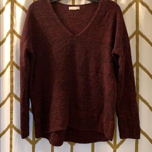 Red Heathered Sweater